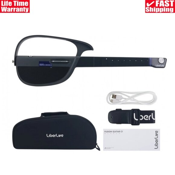 LiberLive C1 Fusion Accompany Guitar 3.5mm Electric Stringless Guitar - Picture 2 of 8